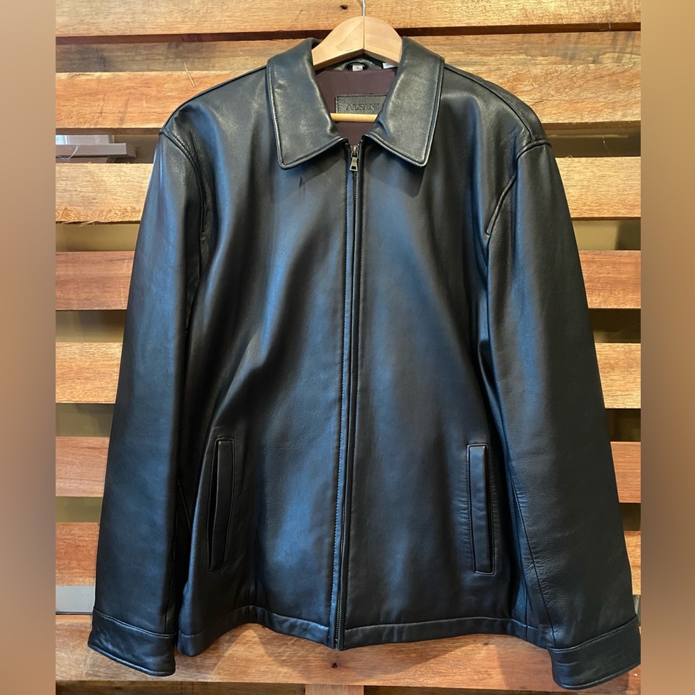 Alfani Black Leather Jacket